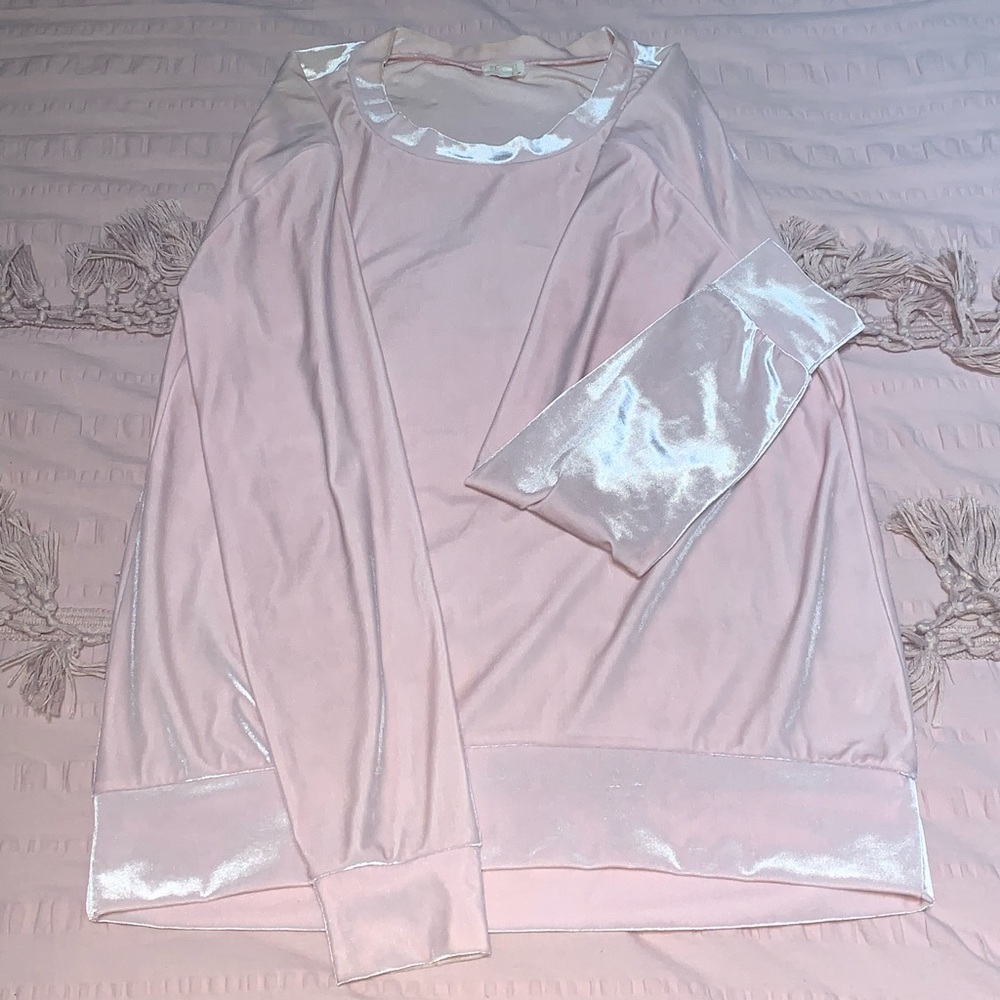 Baby Pink Velour Top